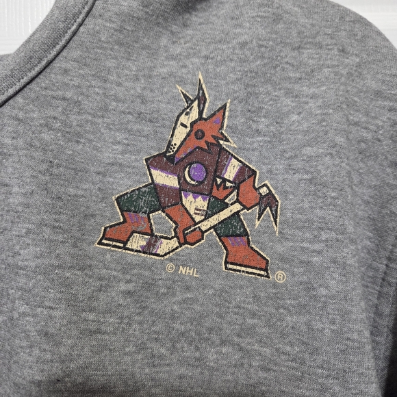 NHL Arizona Coyotes Women Heather Gray Hoodie Pullover Sweatshirt Size Medium - Picture 2 of 11